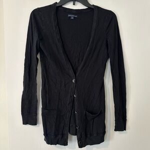 Black American Eagle Cardigan. Size extra small.